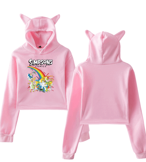 The Simpsons Cropped Hoodie #3