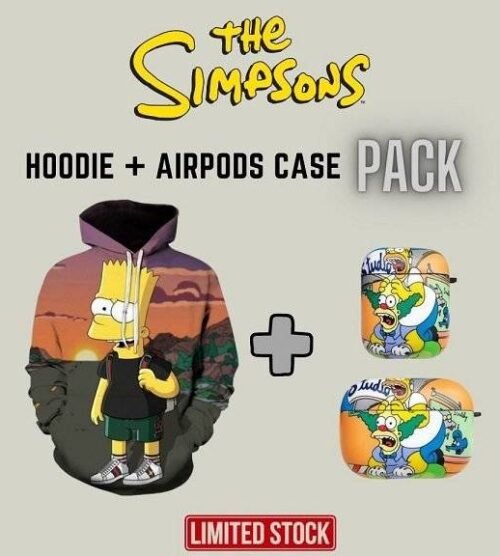 The Simpsons Xmas Pack: Hoodie + Airpods Case