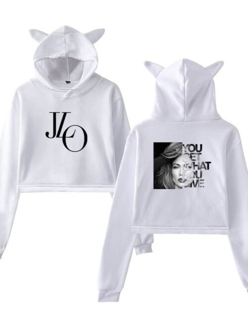 Jennifer Lopez Cropped Hoodie #3 + Gift