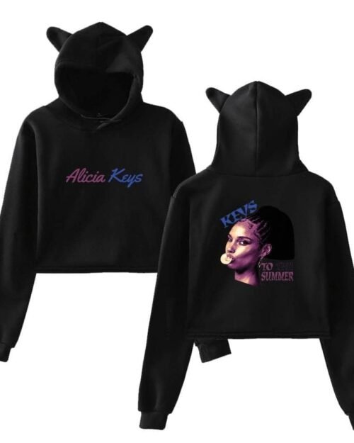 Alicia Keys Cropped Hoodie #4