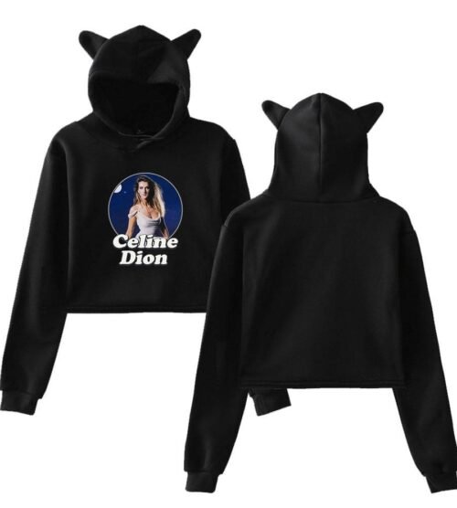 Celine Dion Cropped Hoodie #2