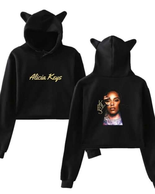Alicia Keys Cropped Hoodie #3 + Gift