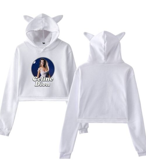 Celine Dion Cropped Hoodie #2