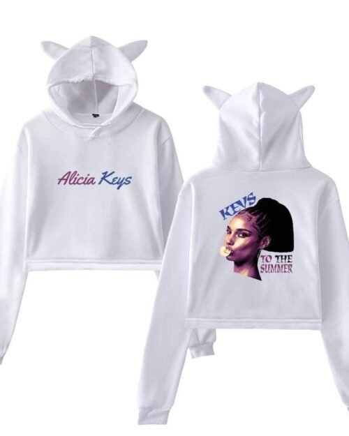 Alicia Keys Cropped Hoodie #4
