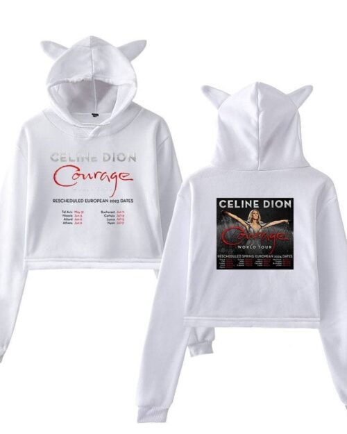 Celine Dion Cropped Hoodie #4