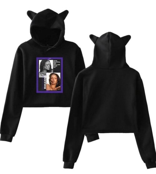 Rihanna Cropped Hoodie #5