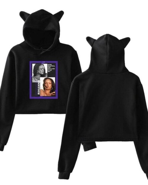 Rihanna Cropped Hoodie #5