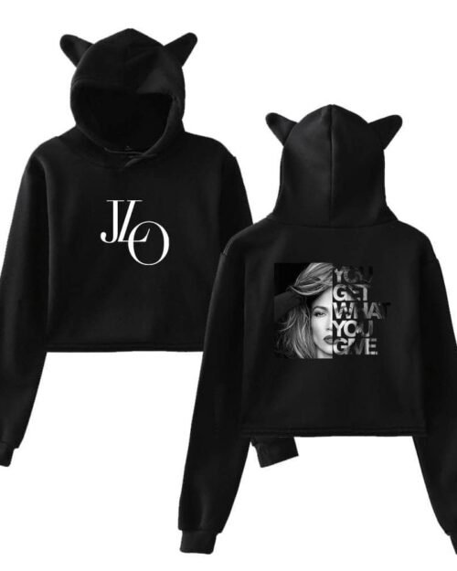 Jennifer Lopez Cropped Hoodie #3 + Gift