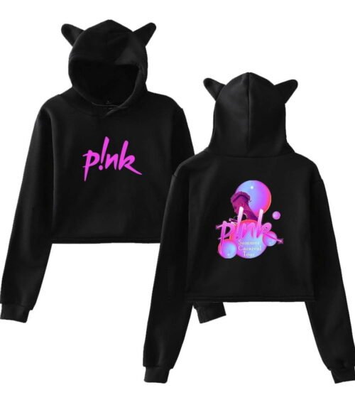 Pink Cropped Hoodie #3 + Gift