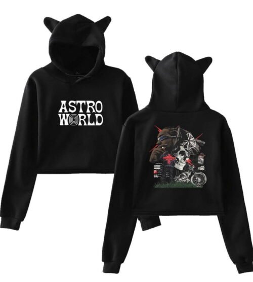 Travis Scott Cropped Hoodie #4 + Gift
