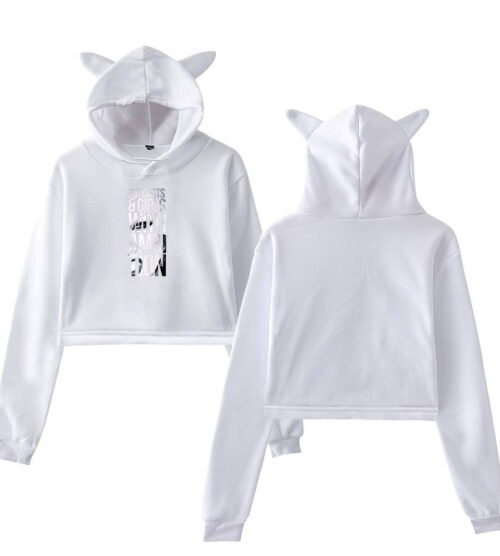 Pink Cropped Hoodie #2