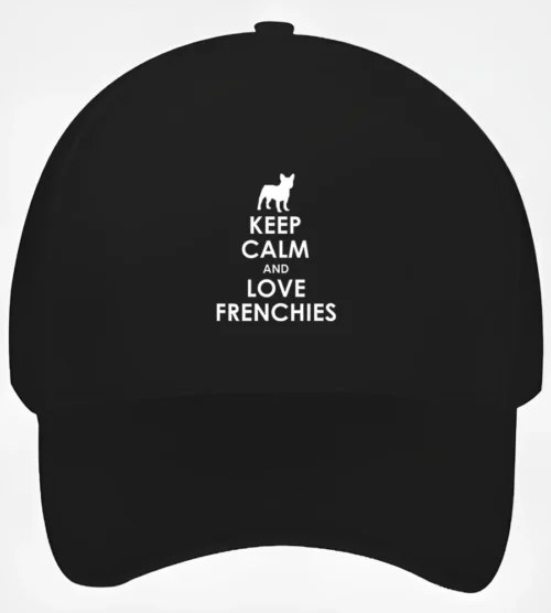 French Bulldog Baseball Cap #506- Keep calm and love frenchies