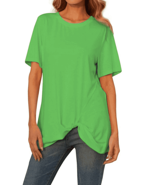 New T-Shirt Hip Length Irregular Hem Ideal For Lounging #4