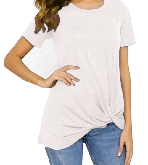 New T-Shirt Hip Length Irregular Hem Ideal For Lounging #6