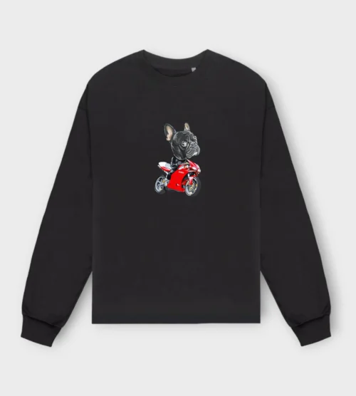 French Bulldog Sweatshirt #505 + GIFT- On a Bike