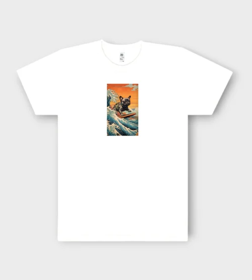 French Bulldog T-Shirt + GIFT #400 Surfer
