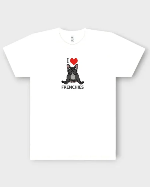 French Bulldog T-Shirt + GIFT #513 i love Frenchies