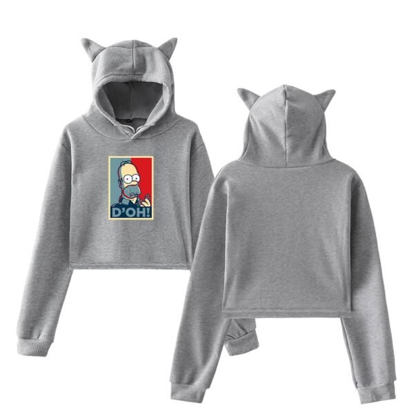 The Simpsons Cropped Hoodie #10 - Image 4