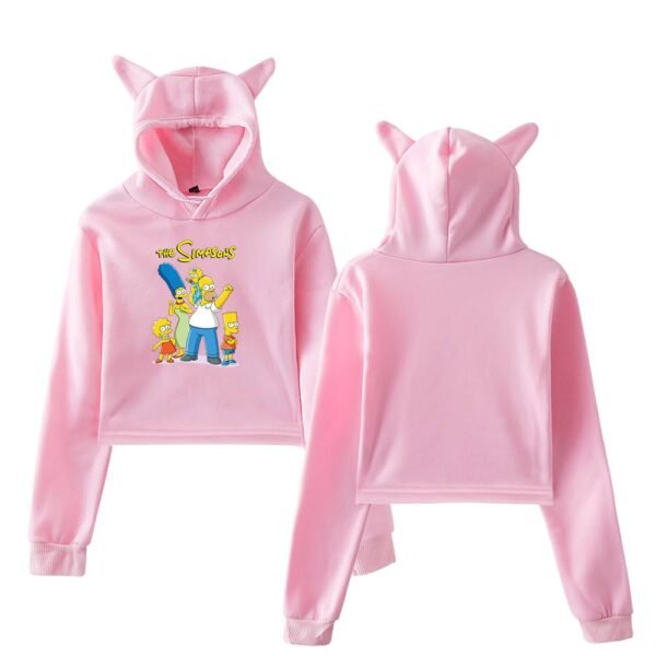 The Simpsons Cropped Hoodie #11 - Image 5