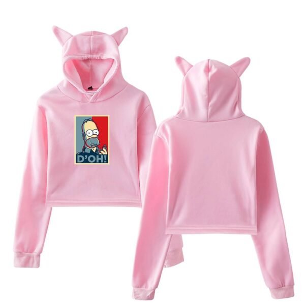 The Simpsons Cropped Hoodie #10 - Image 5