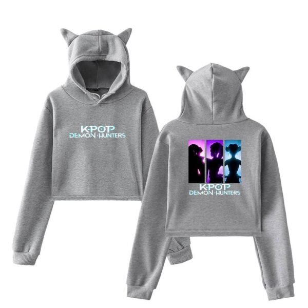 Kpop Demon Hunters Cropped Hoodie #9 - Image 4