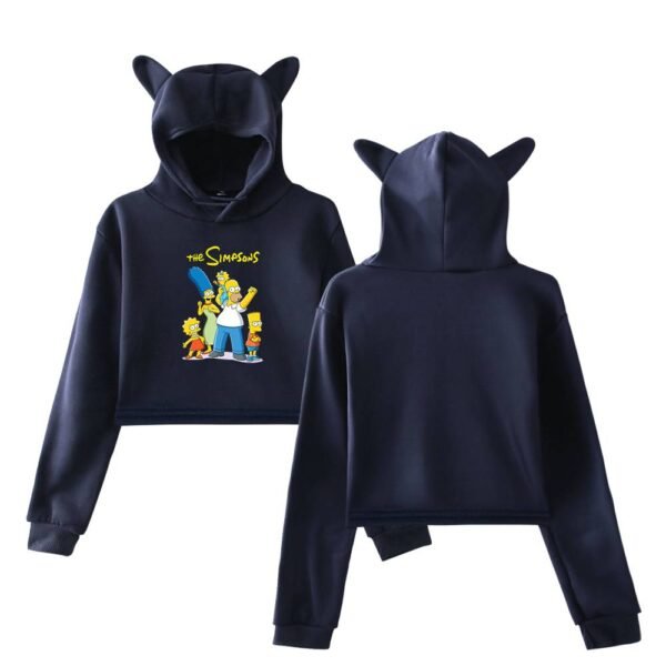 The Simpsons Cropped Hoodie #11 - Image 4