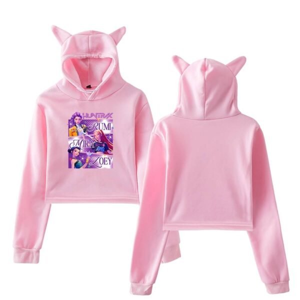 Kpop Demon Hunters Cropped Hoodie #10 - Image 5