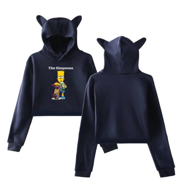 The Simpsons Cropped Hoodie #12 - Image 3