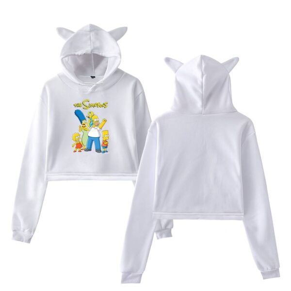 The Simpsons Cropped Hoodie #11 - Image 3