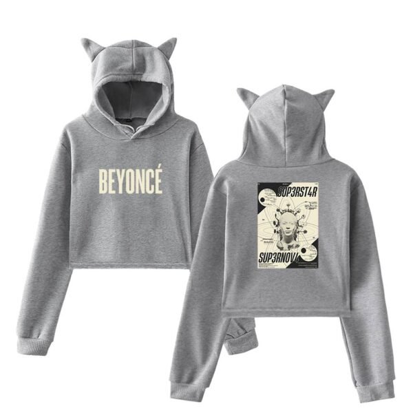 Beyonce Cropped Hoodie #1 - Image 3