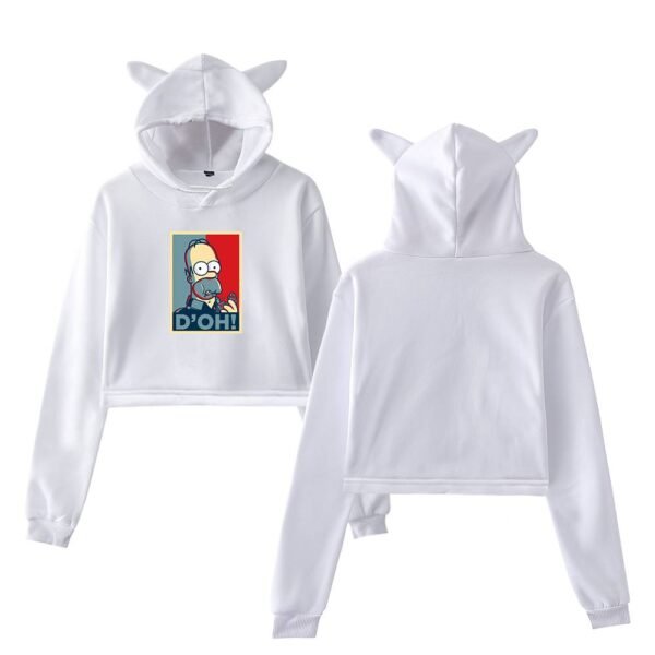 The Simpsons Cropped Hoodie #10 - Image 3