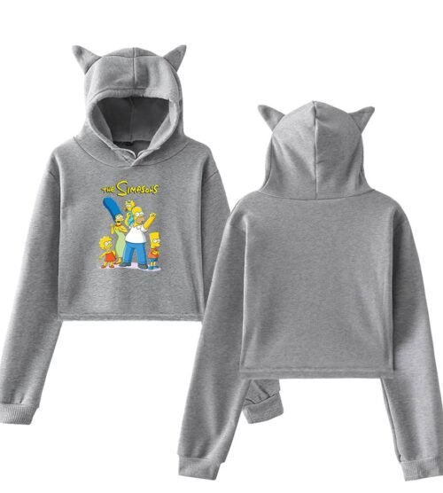 The Simpsons Cropped Hoodie #11