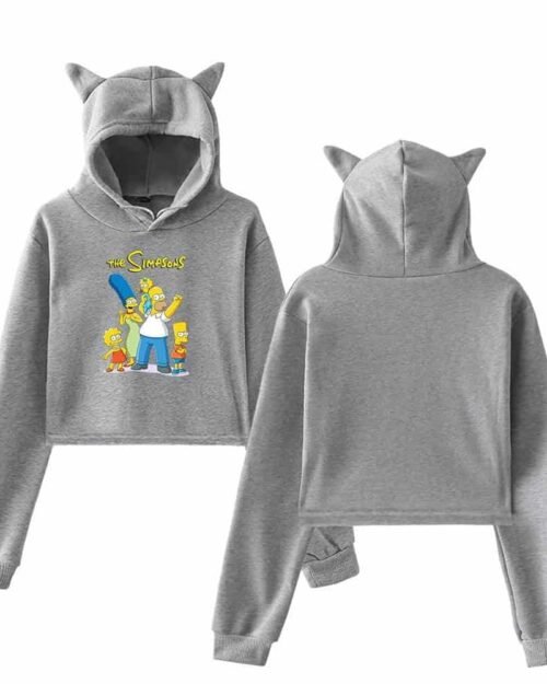 The Simpsons Cropped Hoodie #11
