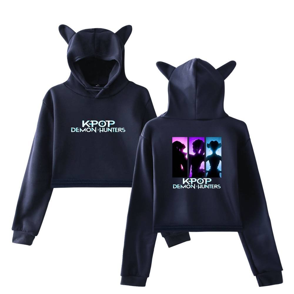 Kpop Demon Hunters Cropped Hoodie #9 - Image 3