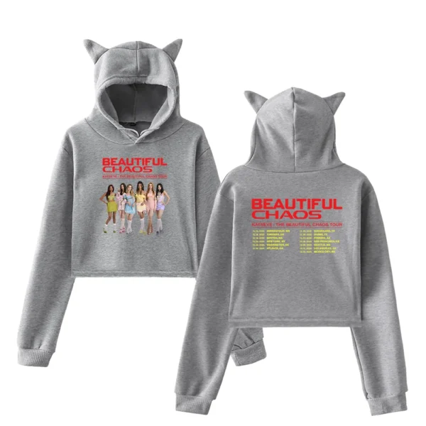 Katseye Beautiful Chaos Cropped Hoodie #1 - Image 3