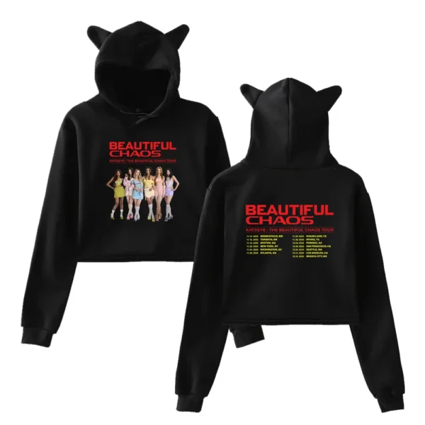 Katseye Beautiful Chaos Cropped Hoodie #1 - Image 4