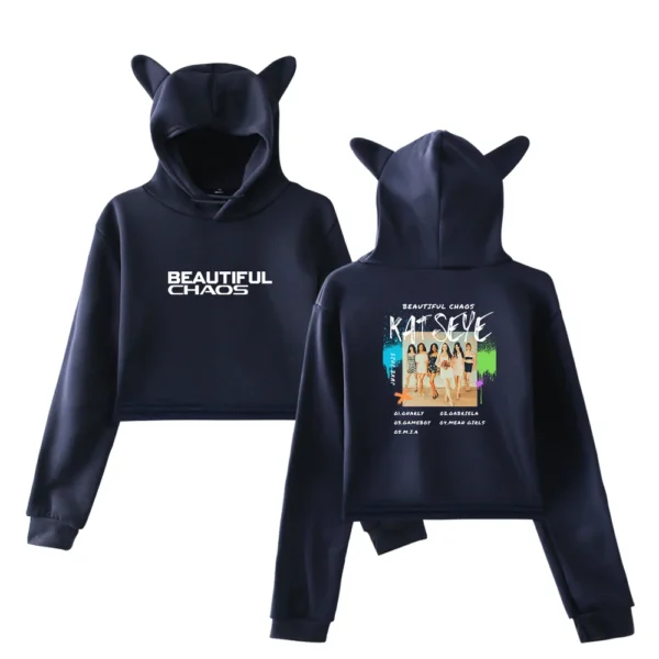 Katseye Beautiful Chaos Cropped Hoodie #2 - Image 3