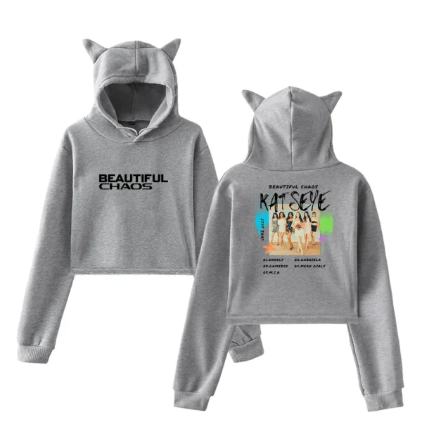 Katseye Beautiful Chaos Cropped Hoodie #2 - Image 2