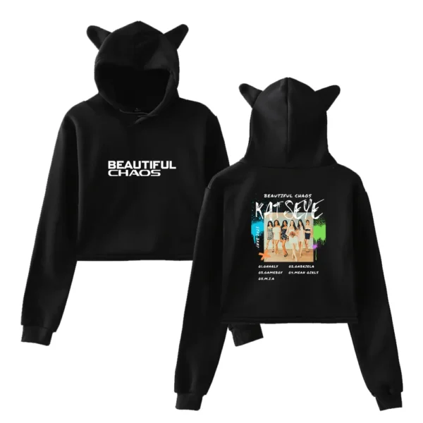 Katseye Beautiful Chaos Cropped Hoodie #2 - Image 4