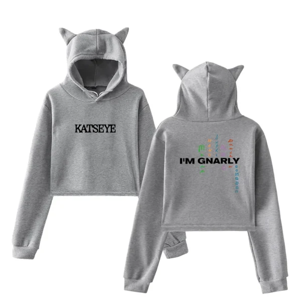Katseye I'm Gnarly Cropped Hoodie #1 - Image 3
