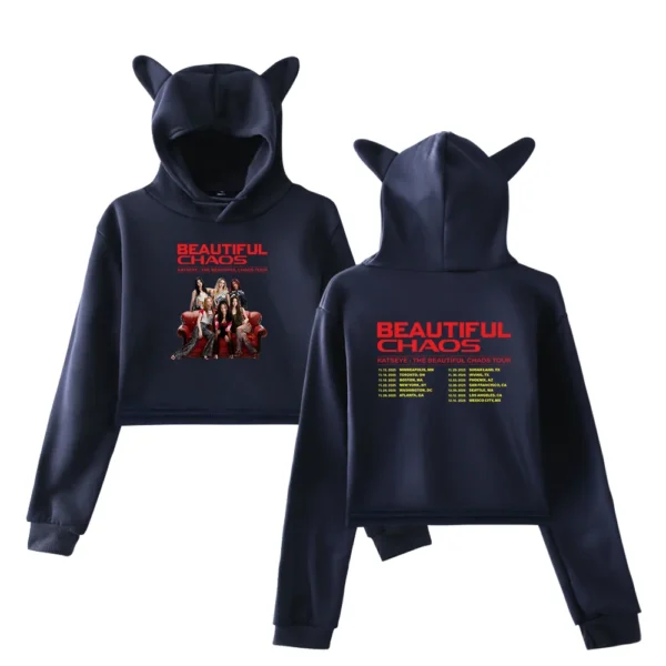 Katseye Beautiful Chaos Cropped Hoodie #3 - Image 3