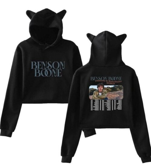 Benson Boone Fireworks & Rollerblades Cropped Hoodie #2