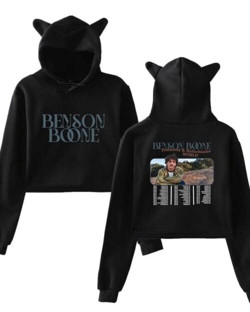 Benson Boone Fireworks & Rollerblades Cropped Hoodie #2