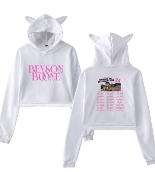 Benson Boone Fireworks & Rollerblades Cropped Hoodie #3 + Gift